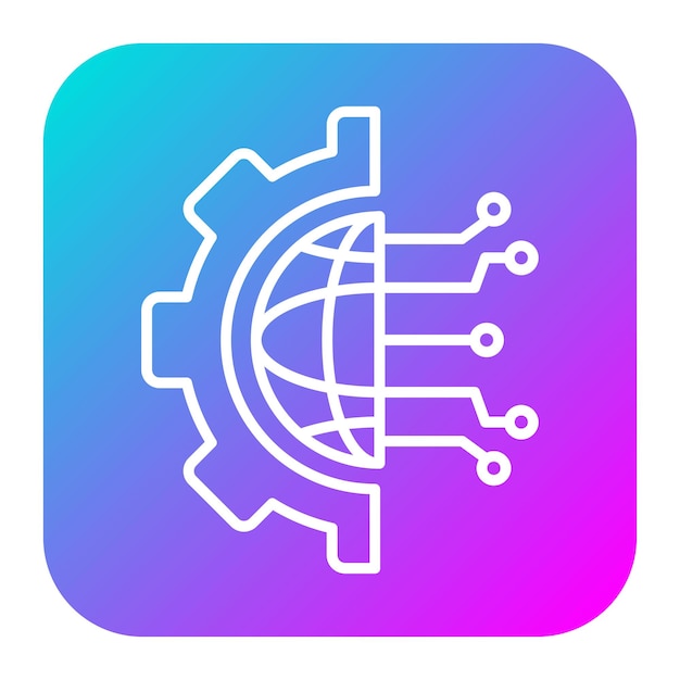 Digitale transformatie vector icoon Kan worden gebruikt voor No Code icoonset