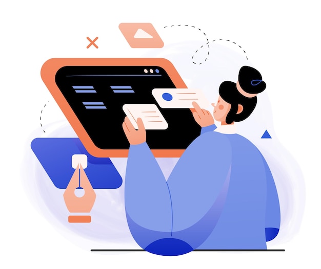 Digitale werkstroomillustratie met creatieve professionals