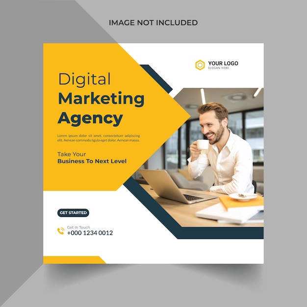 Digitale zakelijke marketing social media postsjabloon