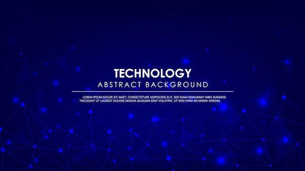 Digits abstract background line and dots Digital neural networks Graphic polygonal background