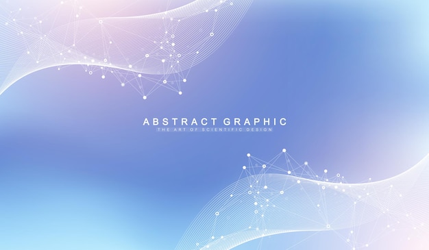 Digits abstract background with connected line and dots web cover Digital neural networks Network and connection background for your presentation Web graphic background Vector illustration