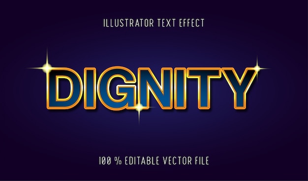 Dignity text effect