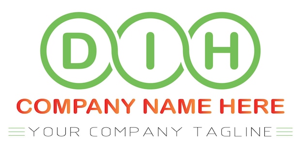 DIH Letter Logo Design