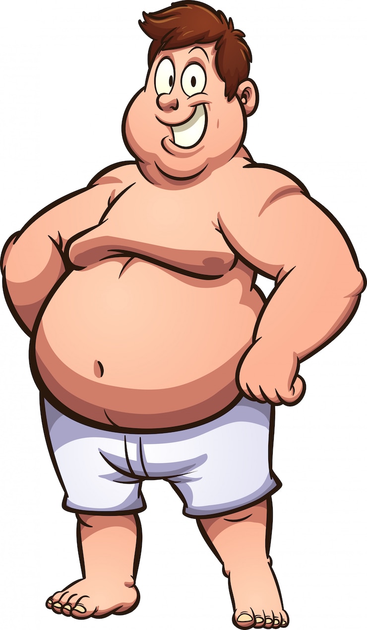 Vector dikke man