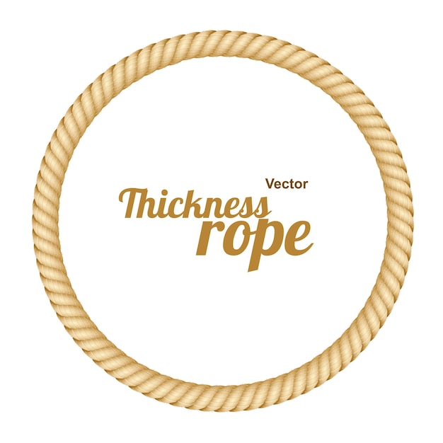 Dikte touw Frames of randen Circle Design Element plaats voor uw tekst. vector illustratie