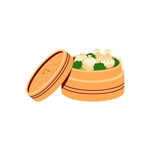 Vector dim sum illustration