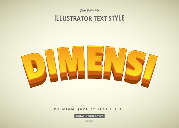 Dimensi Text Effect