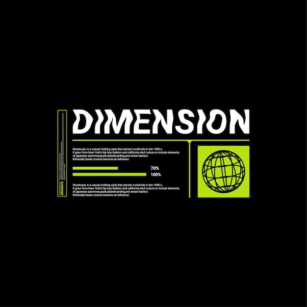Dimension writing design, suitable for screen printing t-shirts, clothes, jackets and others