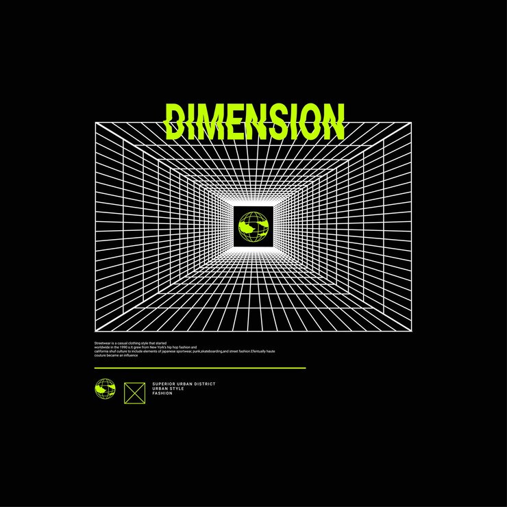 Vector dimension writing design, suitable for screen printing t-shirts, clothes, jackets and others