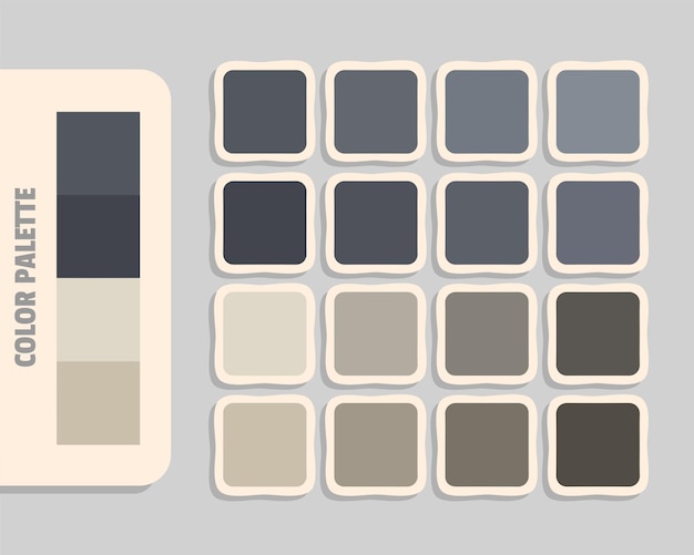 Vector dimgray darkslategray lightgray silver color palette rgb colors matching harmonious colours