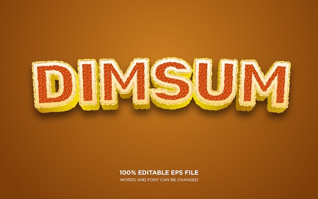 Dimsum 3D editable text style effect