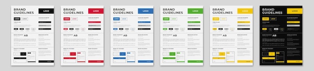 DIN A3 Brand Guideline Template Design, Brand Guideline Layout Set, Minimalist Brand Guidelines,