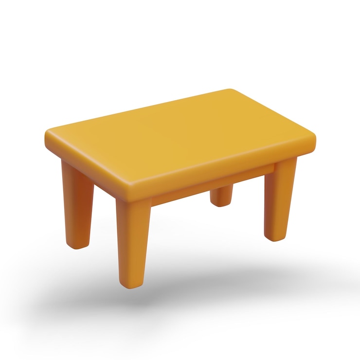 Vector dining table top view furniture for dining room kitchen living room