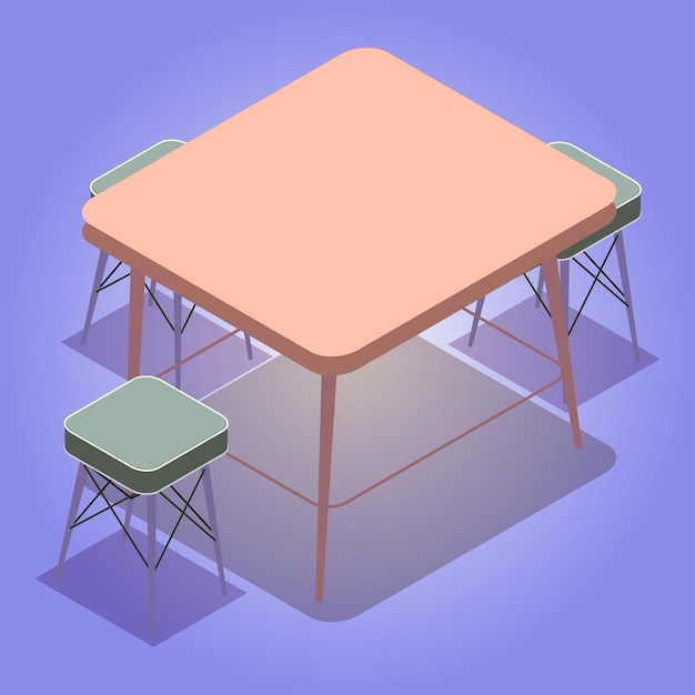 Vector dining table vector