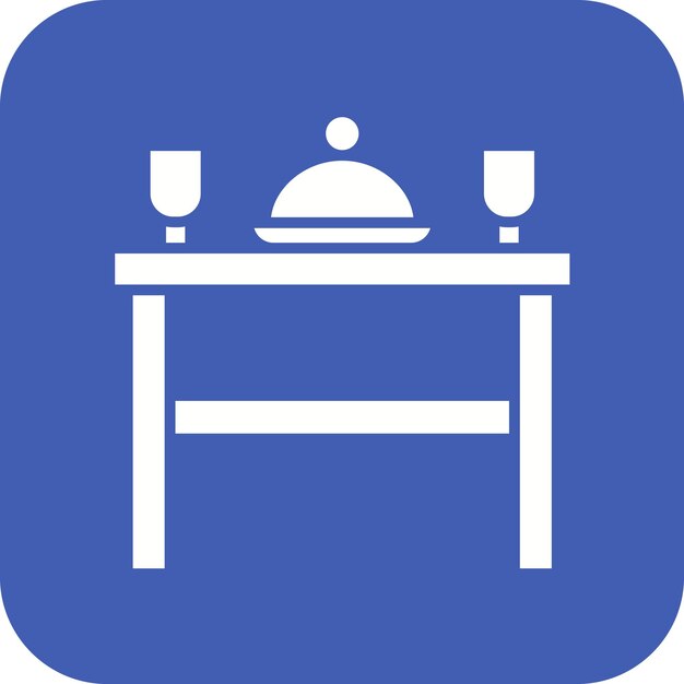 Dinner Table vector icon Kan worden gebruikt voor Party en Celebration iconset