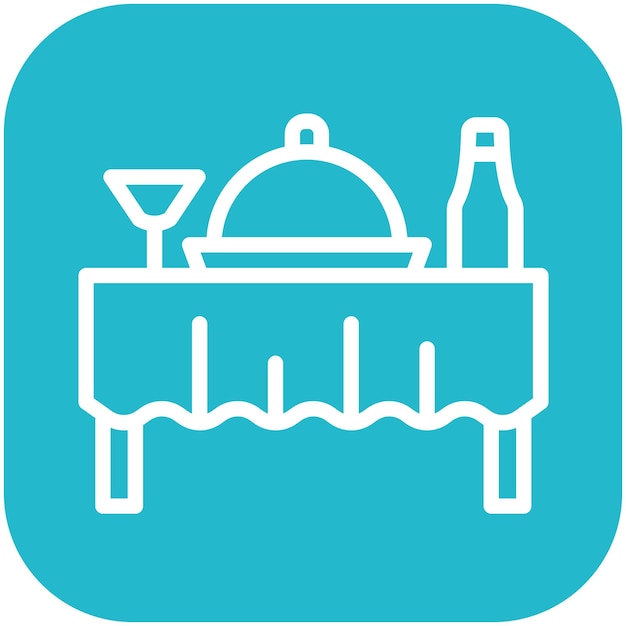 Dinner vector icoontje illustratie van Catering icoonset