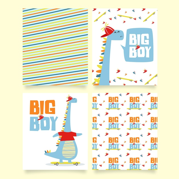 Dino big boy cute printable