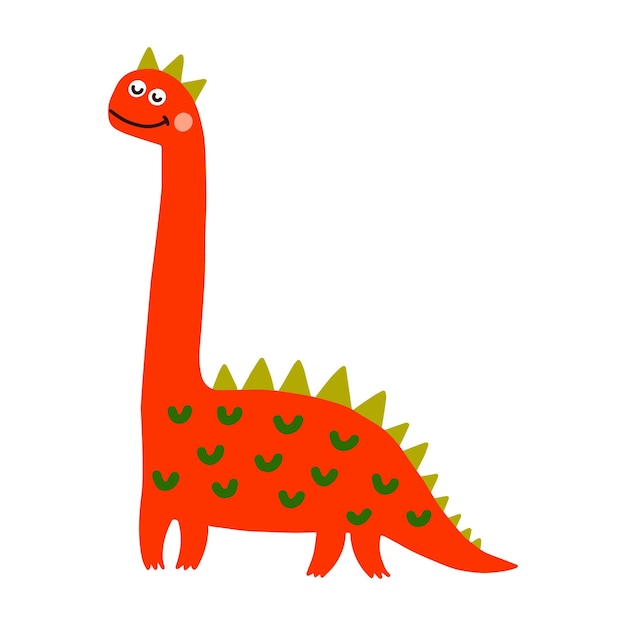 Dino cute vector illustration scandinavian art doodle style
