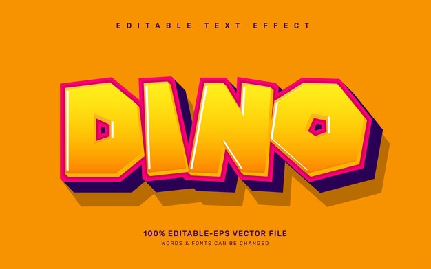 Dino editable text effect template