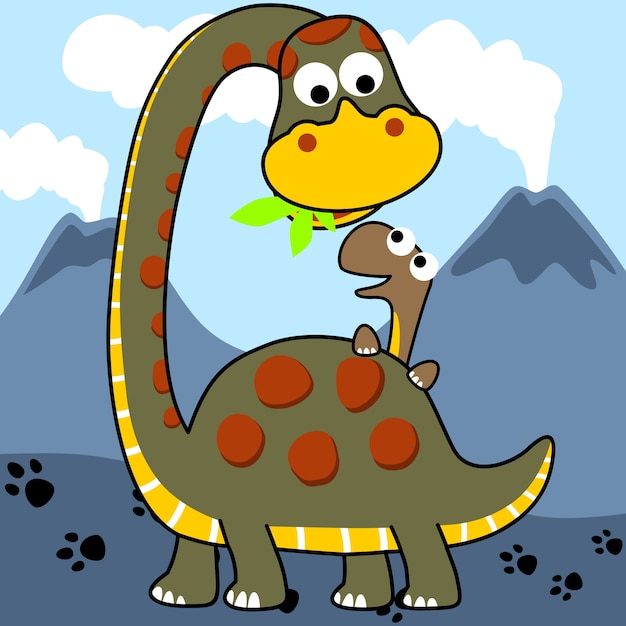 Dino familie cartoon