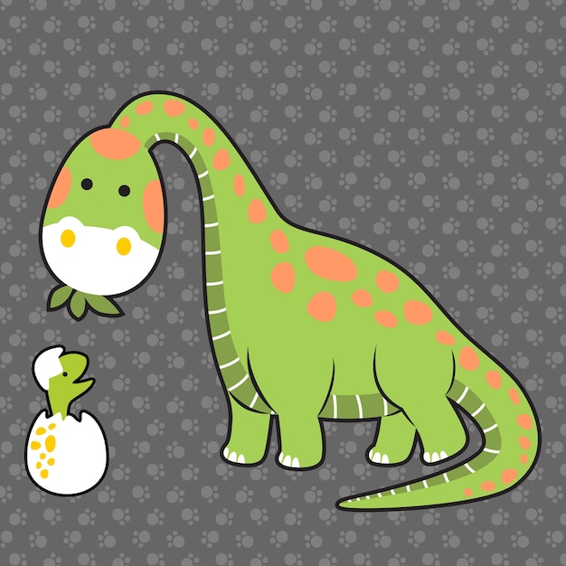 Dino family cartoon vector