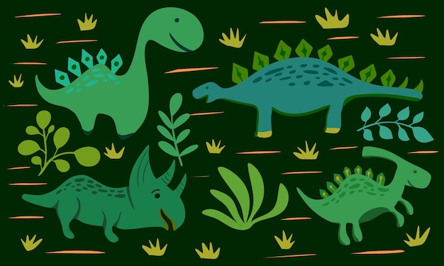 Dino illustration vector