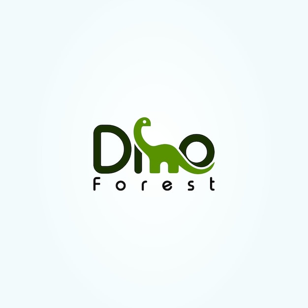 Vettore logo dino, logo dinosauro e design minimalista del logo