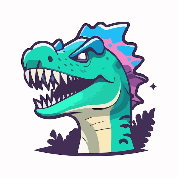 Dino mascotte vectorillustratie met geïsoleerde achtergrond