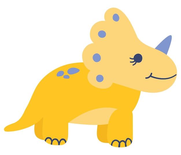 Dino meisje. Leuke handgetekende dinosaurus.