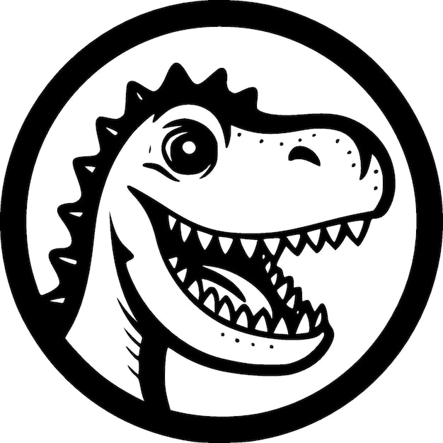 Vector dino minimalistisch en plat logo vectorillustratie