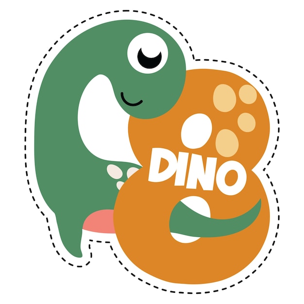 Dino Numbers in Bright Illustrations