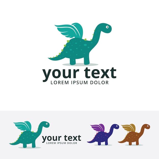 Dino wings logo template