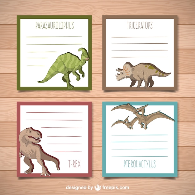 Vector dinoraurs paper notes