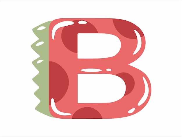 Dinosaur Alphabet Letter B Illustration