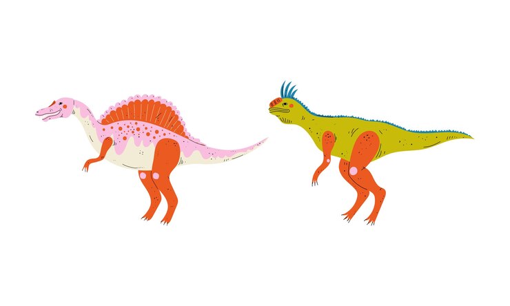 Vector 선사시대 생물과 라기 포식자 터 세트로서의 공