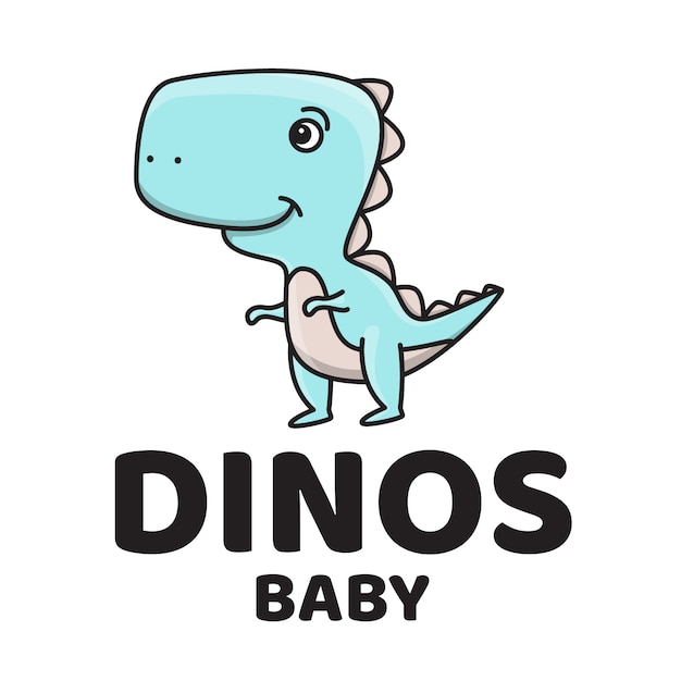 Dinosaur baby cute logo