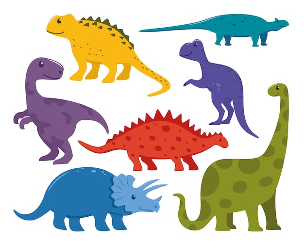 Большой набор динозавров коллекция дикой фауны доисторического юрского периода симпатичные красочные динозавры