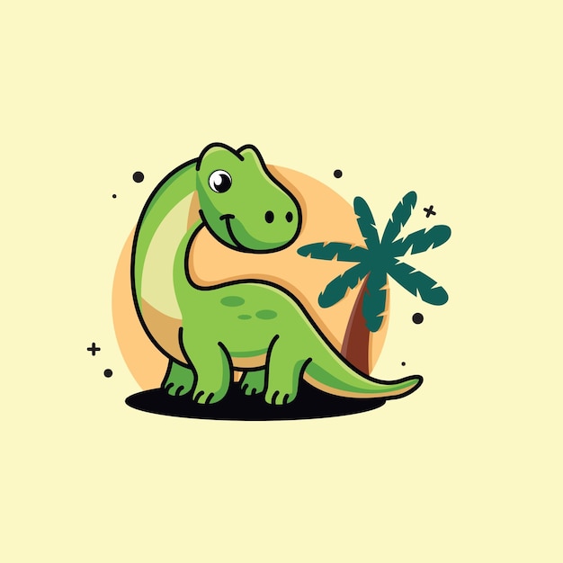 A Dinosaur Cartoon vector illustration isolated on premium vector