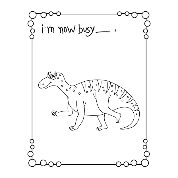 Dinosaur coloring page for kids