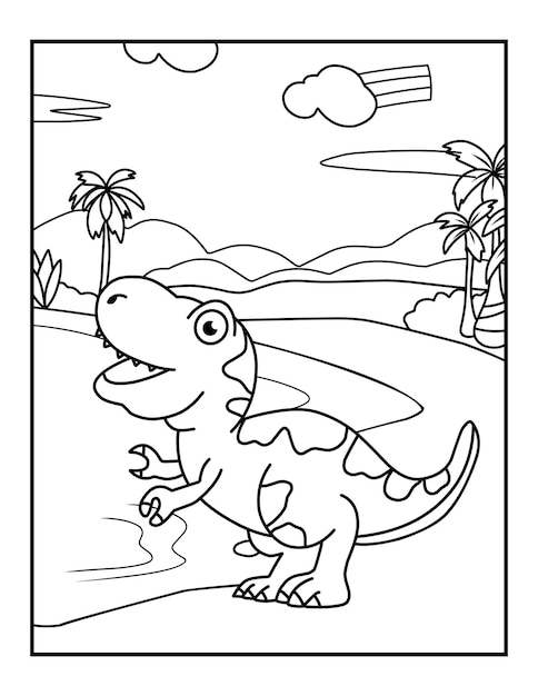 Dinosaur coloring pages for kids