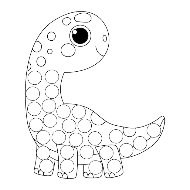 Dinosaur dot marker activity page for Kids