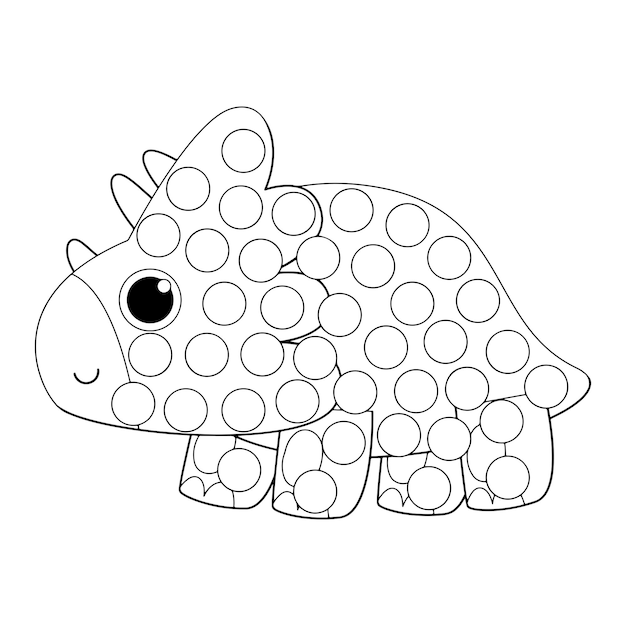 Dino-Dots: Fun and Easy Dot Marker Coloring Pages for Kids