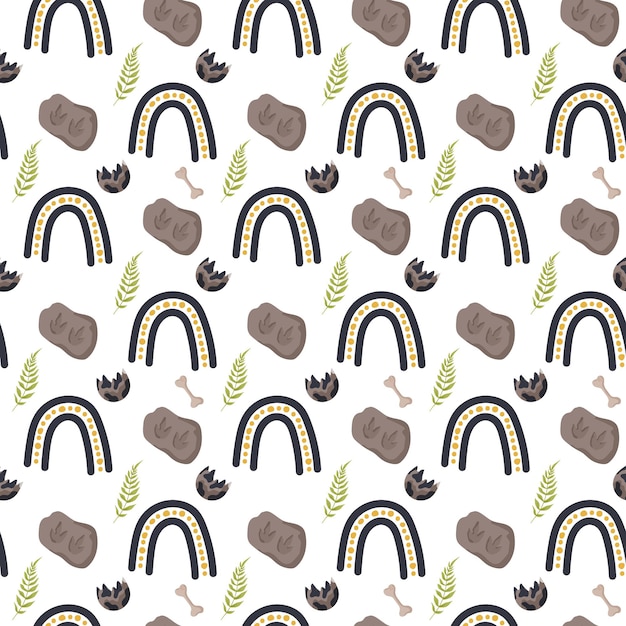 Dinosaur footprint seamless pattern perfect for textile wrap and wallpaper and design