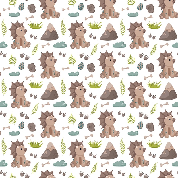 Dinosaur footprint seamless pattern perfect for textile wrap and wallpaper and design