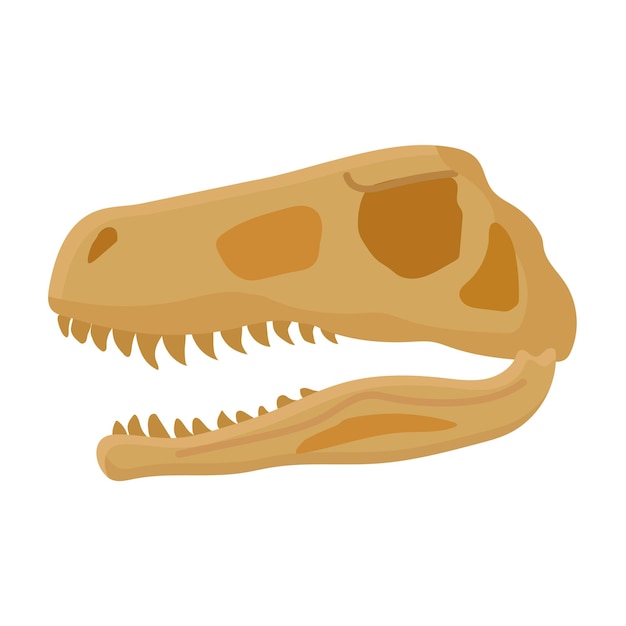 Vector dinosaur fossil icon clipart avatar logotype isolated vector illustration