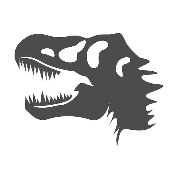 Vector dinosaur fossil icon design illustration