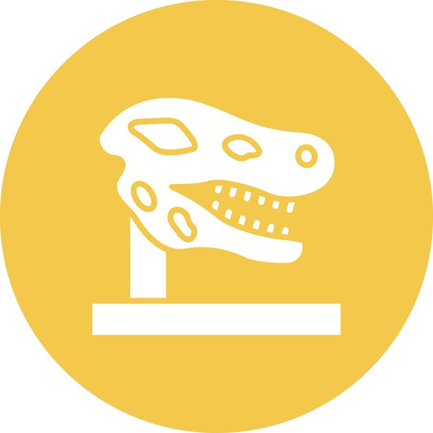 Vector dinosaur fossil icon vector image can be used for history