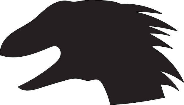 Vector dinosaur head silhouette