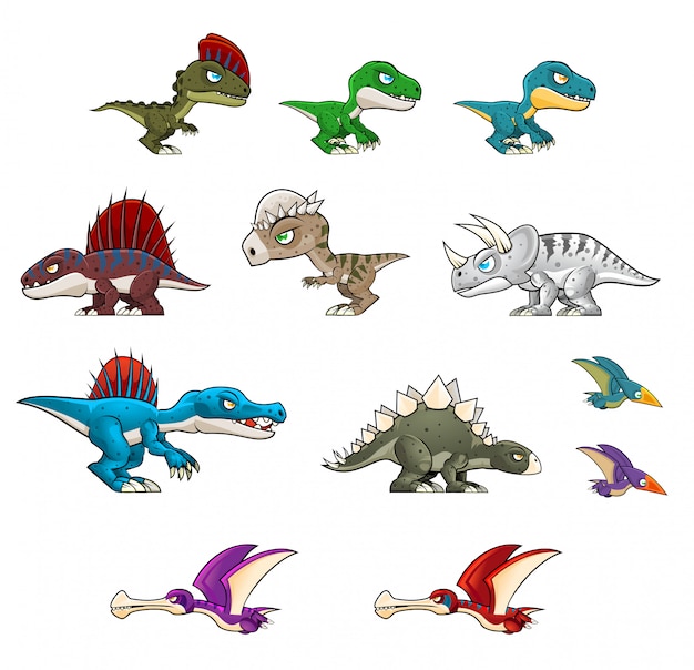 Vector dinosaur illustrations