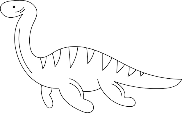 Dinosaur Lined Silhouette